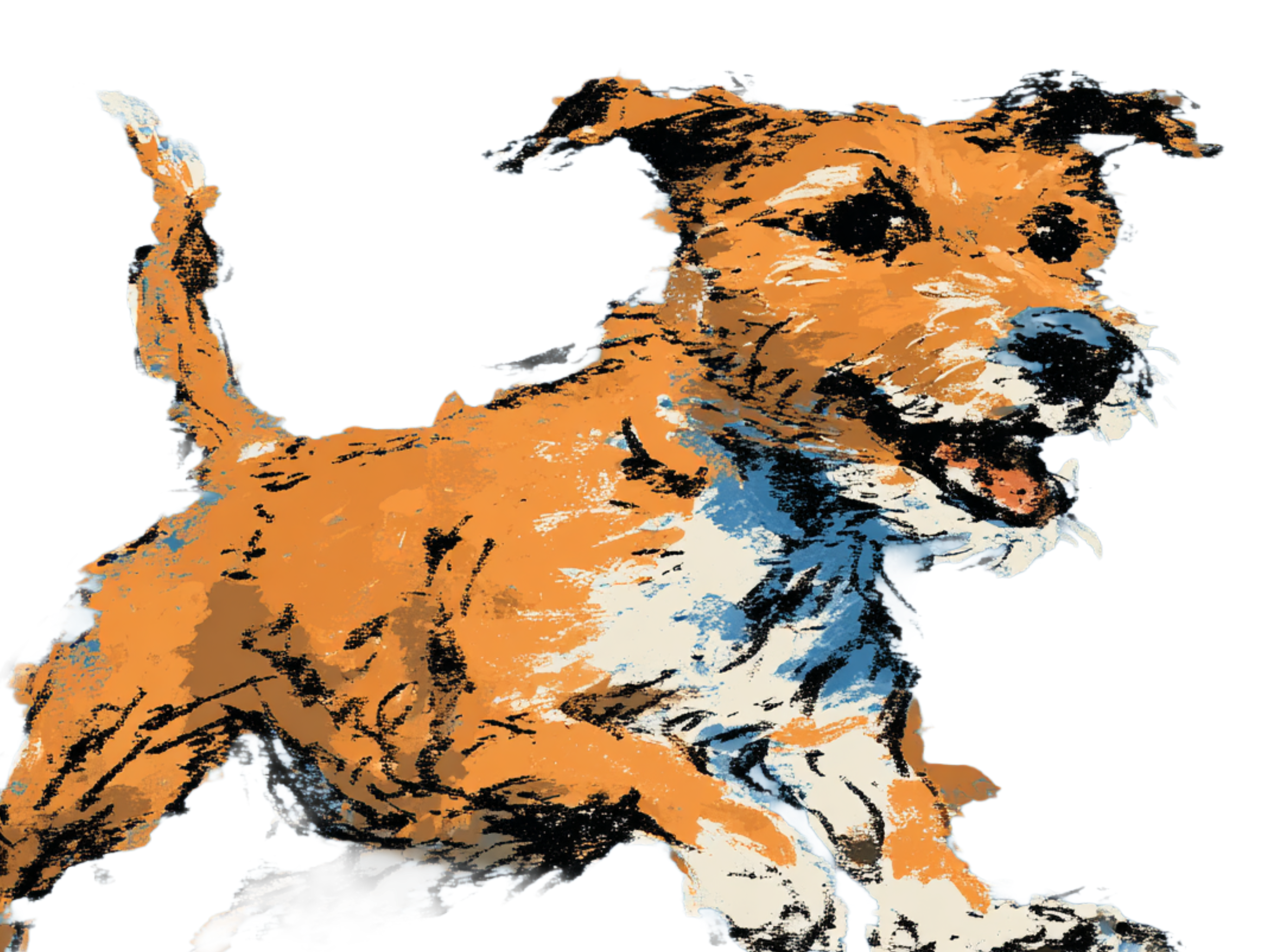 Flyball for Beginners - illustrated dog in action